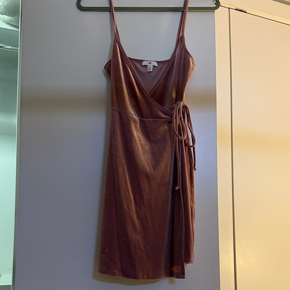 BP Dusty Rose Wrap Mini Dress